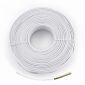 Cableexpert Beige Cable telefónico plano, hilo trenzado, 100 metros