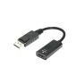 Cable adaptador DisplayPort macho a HDMI 2.0 hembra, compatible con 4K UHD, negro