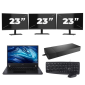 Acer TravelMate P214-54 - Intel Core i3-12e Generatie - 14 inch - 16GB RAM - 256GB SSD - Windows 11 Home + 3x 23 inch Monitor