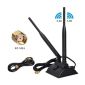 Antena WiFi de doble banda con conector macho RP-SMA y base magnética para enrutador, etc.