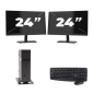 Atrust t176 USFF - Intel Atom x5-E8000 - 8GB RAM - 256GB SSD - Windows 11 + 2x 24 pulgadas Monitor