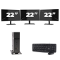 Atrust t176 USFF - Intel Atom x5-E8000 - 8GB RAM - 256GB SSD - Windows 11 + 3x 22 pulgadas Monitor