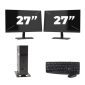 Atrust t176L USFF - Intel Atom x5-E8000 - 8GB RAM - 256GB SSD - Windows 11 + 2x 27 pulgadas Monitor