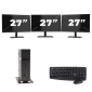 Atrust t176L USFF - Intel Atom x5-E8000 - 8GB RAM - 256GB SSD - Windows 11 + 3x 27 pulgadas Monitor