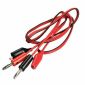 Cable de prueba de audio y vídeo con conector tipo banana, doble pinza de cocodrilo, 1 m de longitud, 1 par