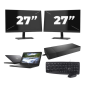 Dell Latitude 3310 - Intel Core i3 de 8.ª generación - 13 pulgadas - 8 GB de RAM - SSD de 256 GB - Windows 11 Home + 2 monitores de 27 pulgadas