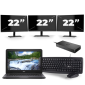 Dell Latitude 3310 - Intel Core i3-8.ᵃ Generación - 13 pulgadas - 8GB RAM - 256GB SSD - Windows 11 + 3x 22 pulgadas Monitor