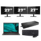 Dell Latitude 3420 - Intel Core i3 11ª generación - 14 pulgadas - 16GB RAM - 256GB SSD - Windows 11 Home + 3x Monitor de 27 pulgadas