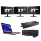 Dell Latitude 3440 - Intel Core i3 13ª generación - 14 pulgadas - 16GB RAM - 256GB SSD - Windows 11 Home + 3x Monitor de 27 pulgadas