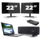 Dell Latitude 5410 - Intel Core i5-10.ᵃ Generación - 14 pulgadas - 8GB RAM - 256GB SSD - Windows 11 + 2x 22 pulgadas Monitor