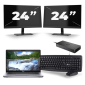 Dell Latitude 5411 - Intel Core i5-10.ᵃ Generación - 14 pulgadas - 8GB RAM - 256GB SSD - Windows 11 + 2x 24 pulgadas Monitor