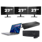 Dell Latitude 5420 - Intel Core i3 11ª generación - 14 pulgadas - 16GB RAM - 256GB SSD - Windows 11 Home + 3x Monitor de 27 pulgadas