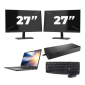 Dell Latitude 7300 - Intel Core i5 de 8.ª generación - 13 pulgadas - 8 GB de RAM - SSD de 256 GB - Windows 11 Home + 2 monitores de 27 pulgadas