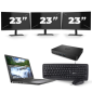 Dell Latitude 7300 - Intel Core i5-8.ᵃ Generación - 13 pulgadas - 8GB RAM - 256GB SSD - Windows 11 + 3x 23 pulgadas Monitor