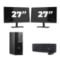 Dell OptiPlex 7000 USFF - Intel Core i7 12ª generación - 16GB RAM - 256GB SSD - Windows 11 + 2x Monitor de 27 pulgadas