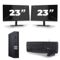 Dell Optiplex 7070 Micro USFF - Intel Core i5-9e Generatie - 8GB RAM - 256GB SSD - Windows 11 + 2x 23 inch Monitor