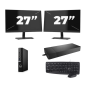 Dell OptiPlex 7080 USFF - Intel Core i7 10ª generación - 16GB RAM - 256GB SSD - Windows 11 + 2x Monitor de 27 pulgadas
