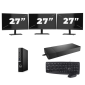 Dell OptiPlex 7080 USFF - Intel Core i7 10ª generación - 16GB RAM - 256GB SSD - Windows 11 + 3x Monitor de 27 pulgadas