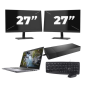 Dell Precision 3550 - Intel Core i7 10ª generación - 15 pulgadas - 16GB RAM - 256GB SSD - GPU - Windows 11 Home + 2x Monitor de 27 pulgadas
