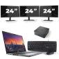 Dell Precision 3550 - Intel Core i7-10.ᵃ Generación - 15 pulgadas - 8GB RAM - 256GB SSD - Windows 11 + 3x 24 pulgadas Monitor