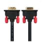 Cable de extensión VGA delgado de 150 cm, negro
