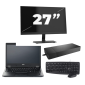Fujitsu LIFEBOOK E5410 - Procesador Intel Core i5 de 1.ª generación - Pantalla de 14 pulgadas - 8 GB de RAM - SSD de 256 GB - Windows 11 Home + 1 monitor de 27 pulgadas