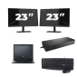 Fujitsu LIFEBOOK E5410 - Intel Core i5-10.ᵃ Generación - 14 pulgadas - 8GB RAM - 256GB SSD - Windows 11 Home + 2x 23 pulgadas Monitor
