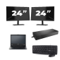 Fujitsu LIFEBOOK E5410 - Intel Core i5-10.ᵃ Generación - 14 pulgadas - 8GB RAM - 256GB SSD - Windows 11 Home + 2x 24 pulgadas Monitor