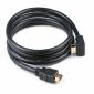 Cable HDMI v2.0a en ángulo de 90°, dorado, M/M, 1,8 m