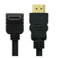 Cable HDMI v2.0a en ángulo de 90°, salida, dorado, M/M, 0,5 m