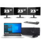 HP EliteBook 830 G8 - Intel Core i5 11ª generación - 13 pulgadas - 16GB RAM - 256GB SSD - Windows 11 + 3x Monitor de 23 pulgadas