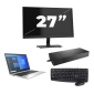 HP EliteBook 840 G8 - Intel Core i7 11ª generación - 14 pulgadas - 16GB RAM - 256GB SSD - Windows 11 Home + 1x Monitor de 27 pulgadas