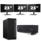 HP EliteDesk 800 G6 Tower - Intel Core i5-10.ᵃ Generación - 8GB RAM - 256GB SSD - Windows 11 + 3x 23 pulgadas Monitor
