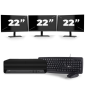 HP EliteDesk 800 G6 USFF - Intel Core i7 10ª generación - 16GB RAM - 256GB SSD - Windows 11 + 3x Monitor de 22 pulgadas
