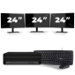 HP EliteDesk 800 G6 USFF - Intel Core i7 10ª generación - 16GB RAM - 256GB SSD - Windows 11 + 3x Monitor de 24 pulgadas