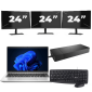 HP ProBook 440 G9 - Intel Core i3 12ª generación - 14 pulgadas - 16GB RAM - 256GB SSD - Windows 11 + 3x Monitor de 24 pulgadas