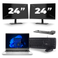 HP ProBook 640 G8 - Intel Core i5 11ª generación - 14 pulgadas - 16GB RAM - 256GB SSD - Windows 11 + 2x Monitor de 24 pulgadas