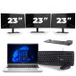 HP ProBook 640 G8 - Intel Core i5 11ª generación - 14 pulgadas - 16GB RAM - 256GB SSD - Windows 11 + 3x Monitor de 23 pulgadas