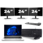 HP ProBook 640 G8 - Intel Core i5 11ª generación - 14 pulgadas - 16GB RAM - 256GB SSD - Windows 11 + 3x Monitor de 24 pulgadas