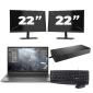 HP ZBook Firefly 14 G8 - Intel Core i7 11ª generación - 14 pulgadas - 16GB RAM - 512GB SSD - Windows 11 Home + 2x Monitor de 22 pulgadas