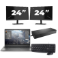 HP ZBook Firefly 14 G8 - Intel Core i7 11ª generación - 14 pulgadas - 16GB RAM - 512GB SSD - Windows 11 Home + 2x Monitor de 24 pulgadas
