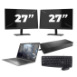 HP ZBook Firefly 14 G8 - Intel Core i7 11ª generación - 14 pulgadas - 16GB RAM - 512GB SSD - GPU - Windows 11 Home + 2x Monitor de 27 pulgadas