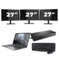 HP ZBook Firefly 14 G8 - Intel Core i7 11ª generación - 14 pulgadas - 16GB RAM - 512GB SSD - GPU - Windows 11 Home + 3x Monitor de 27 pulgadas