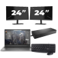 HP ZBook Firefly 15 G7 - Intel Core i7-10.ᵃ Generación - 15 pulgadas - 8GB RAM - 256GB SSD - Windows 11 + 2x 24 pulgadas Monitor