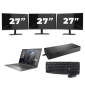 HP ZBook Firefly 15 G7 - Intel Core i7 10ª generación - 15 pulgadas - 16GB RAM - 256GB SSD - GPU - Windows 11 Home + 3x Monitor de 27 pulgadas