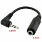 Cable convertidor jack estéreo de 2,5 mm a 3,5 mm, 15 cm (M/H)