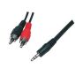 Cablexper Jack de 3,5 mm a RCA cinch estéreo, 5,0 m