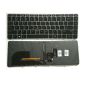 Teclado de portátil para HP EliteBook 745 G3 G4 840 G3 G4 con marco retroiluminado plateado