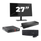 Lenovo ThinkCentre M700 USFF - Intel Core i3-6.ª generación - 8 GB de RAM - 256 GB SSD - Windows 11 + 1 monitor de 27 pulgadas