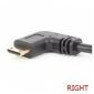 Cable Mini HDMI macho a HDMI hembra en ángulo recto, 17 cm